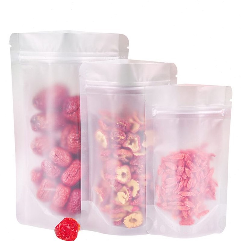 伏兴磨砂自立袋包装袋密封袋加厚自封袋15H*22+4cm20丝500祇