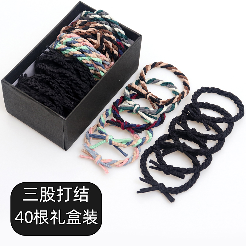 2023年新款橡皮筋黑色头绳绑扎头发高弹力N耐用胶圈女简约加粗发
