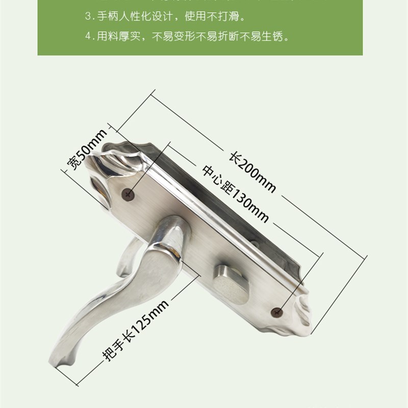 卫生间门锁钥匙室内厨房洗手间厕所浴室门锁把手静W音锁芯通用型