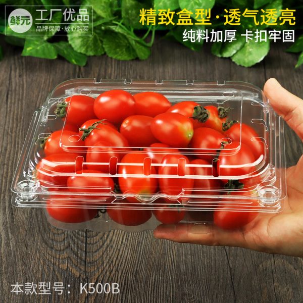 【镇店款】鲜元一斤装一次性水果盒透明塑料包装水果打包盒子500g