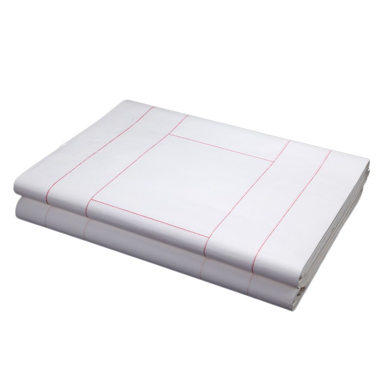 对联方格生宣半生熟宣纸四尺对开五言七言篆隶行楷落款书法展