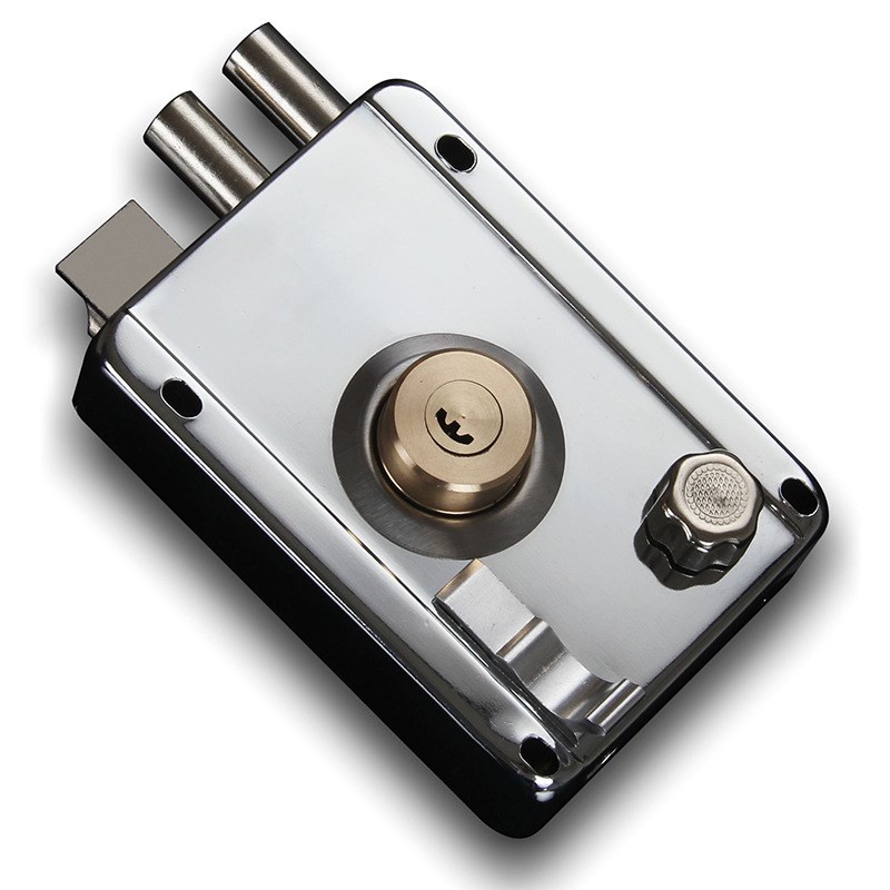 普通家用室内不锈钢外装门锁 卧室宿舍 大门老式防盗 锁通用型