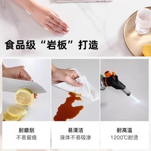 圆形岩板台面定制园餐桌面板大z理石材小茶几单独瓷砖转盘更换石