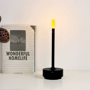 复古酒吧蜡烛台灯露营餐桌灯氛围灯充电式小夜灯气氛灯清吧桌面灯