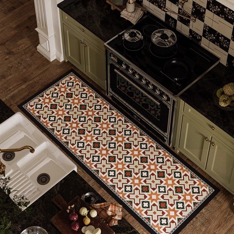 复古厨房吸水地垫硅藻泥软垫防滑可擦免洗耐脏脚垫家用可裁剪地毯,居家布艺,厨房地垫,淘宝优惠券,粉丝福利购,淘宝优惠卷