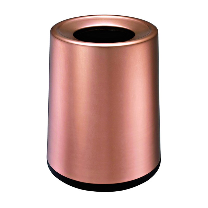 GPX-3D双层房l间桶无盖家用酒店卫生间垃圾筒铝合金材质黑色房间