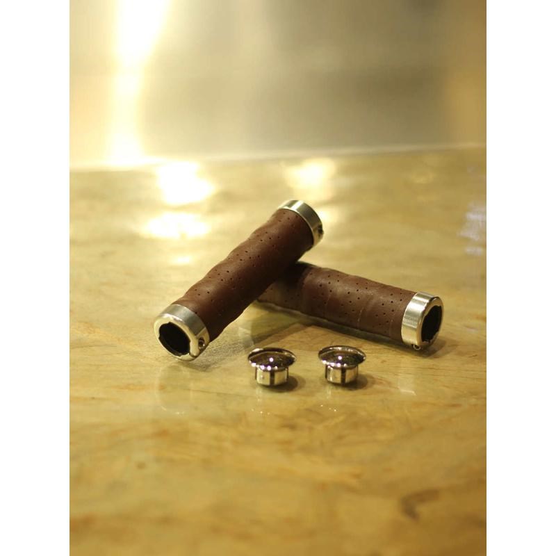 KIVI皮质超细纤维自行车把套城市车休闲车L通勤D7覆古把手可锁死