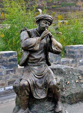 玻璃钢民俗雕塑定制大型户外藏族蒙古G族人物铸铜雕像景观落地摆