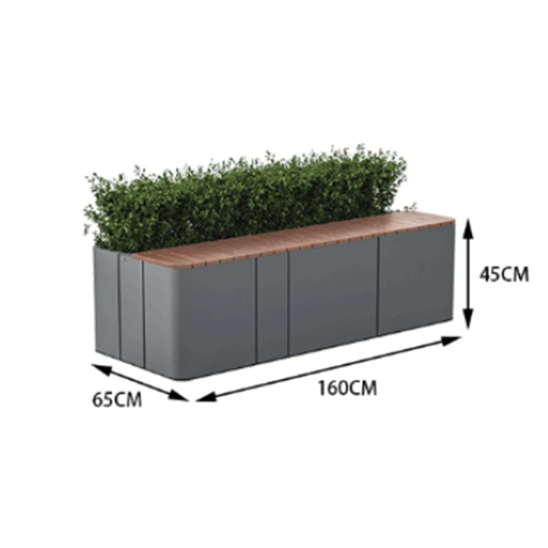 户外座椅花箱园j林景观塑木坐凳创意可定制商场公共休息等候椅组