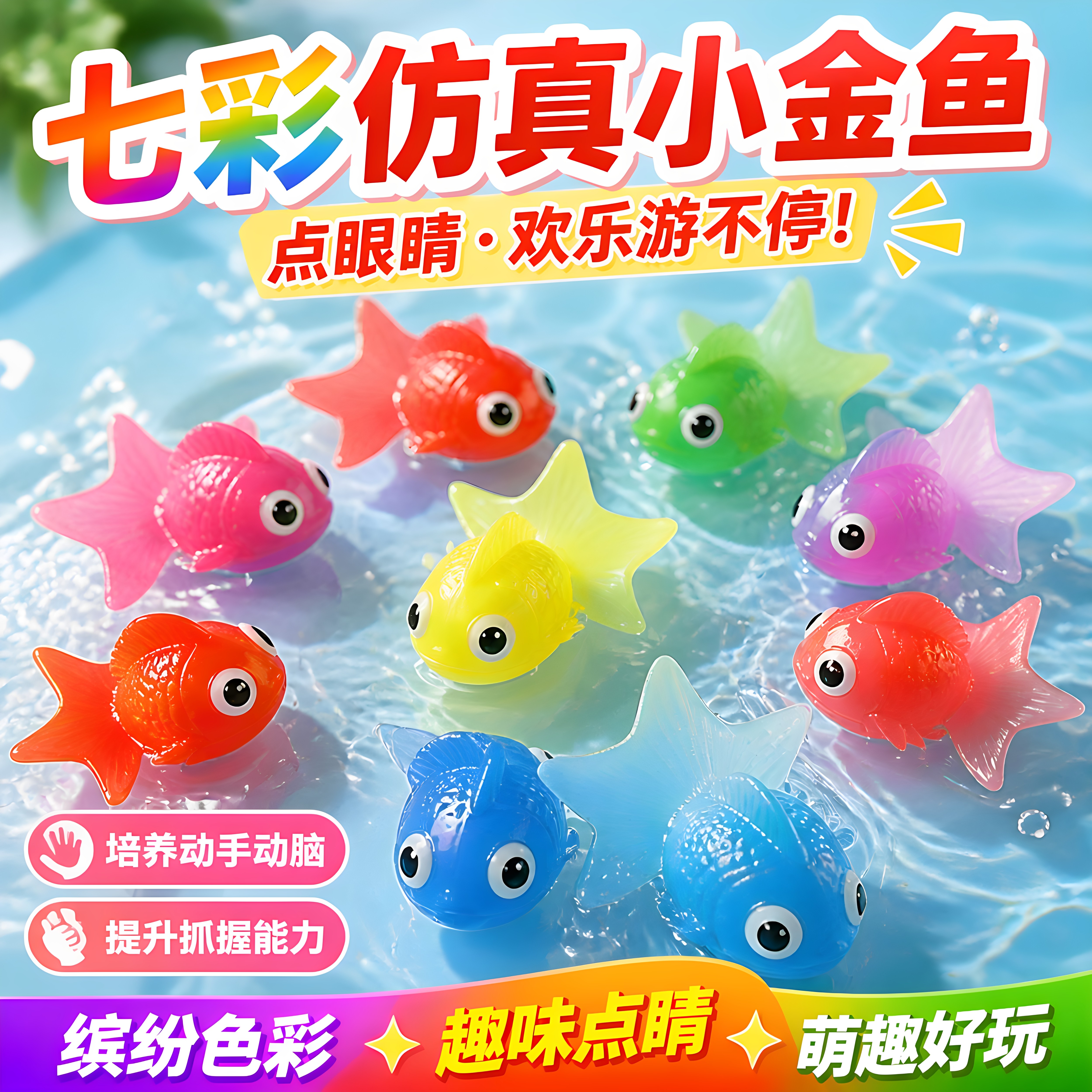 仿真小金鱼洗澡戏水益智玩具