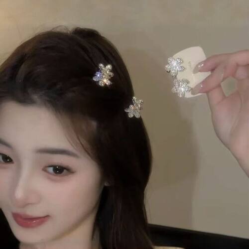 气质闪钻小花朵发夹刘海夹