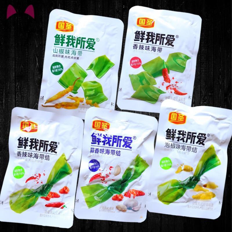 福建红太阳海带结国圣香辣海带结山椒泡椒蒜香藤椒开 即食鲜我所图片