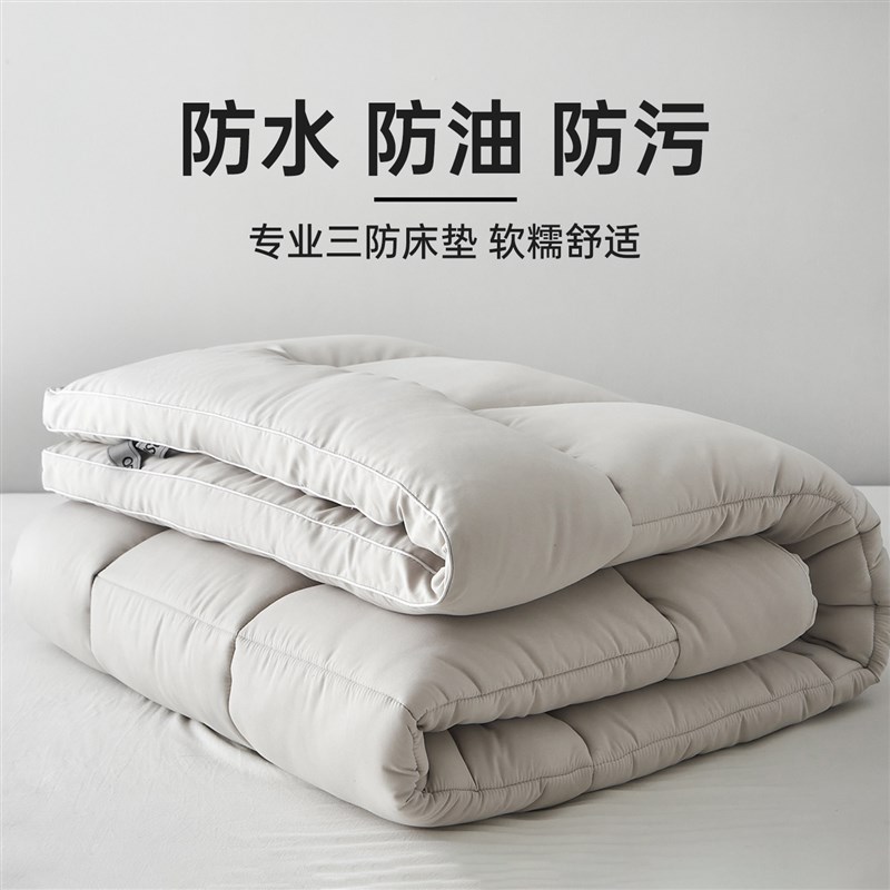 防水床垫家用卧室三防保暖床褥家庭用单J双人床软垫子垫榻榻米床