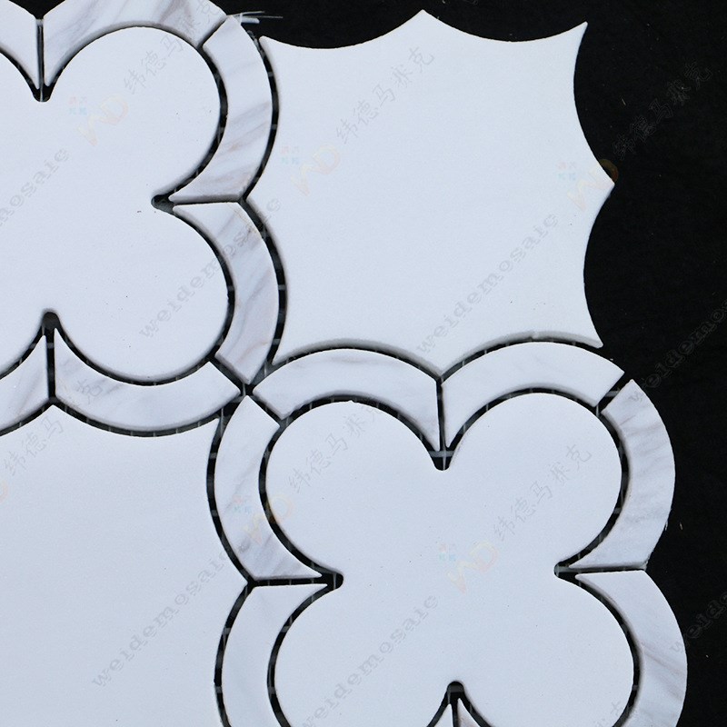 水刀拼花大理石马赛克背景墙玄关B吧台墙面卫生间地面防滑砖马赛