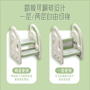儿童洗手梯子婴幼儿洗漱台踩凳宝宝洗脸垫脚凳楼梯V台阶脚踏增高