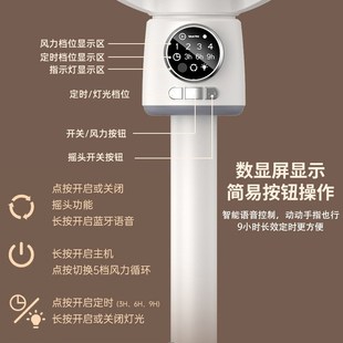 电风扇涡轮台式 智能语音空气循环扇家用静音大风力立式 遥控落地扇