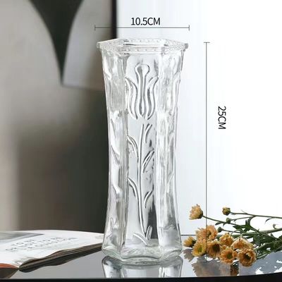 玻璃花瓶加厚大号透明客厅摆件水培植物富贵N竹百合插干花陶瓷花