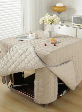 加厚烤火罩烤火被子正方形罩套加绒加厚牛奶绒罩家用电炉罩长方形