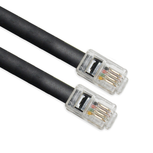 酷比客2米卷线4芯多股4P4C电话线座机连接线成品电话线带水晶头