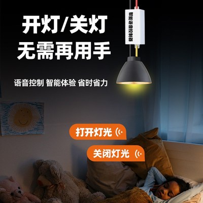 语音智能开关声控灯识别离线语音控制灯家用吸顶灯改装控制器模块