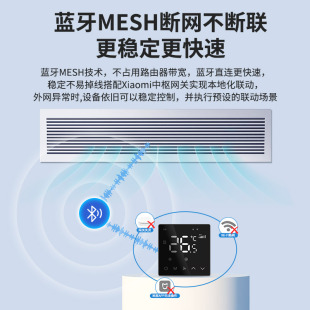 中弘P15线中央空调智能控制器面板米家蓝牙mesh网关液晶温控器