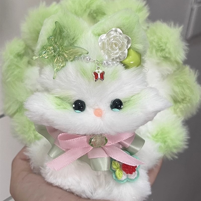 纯手工扭扭棒diy材料包九尾狐成品生日可爱毛绒毕业纪念礼物摆件