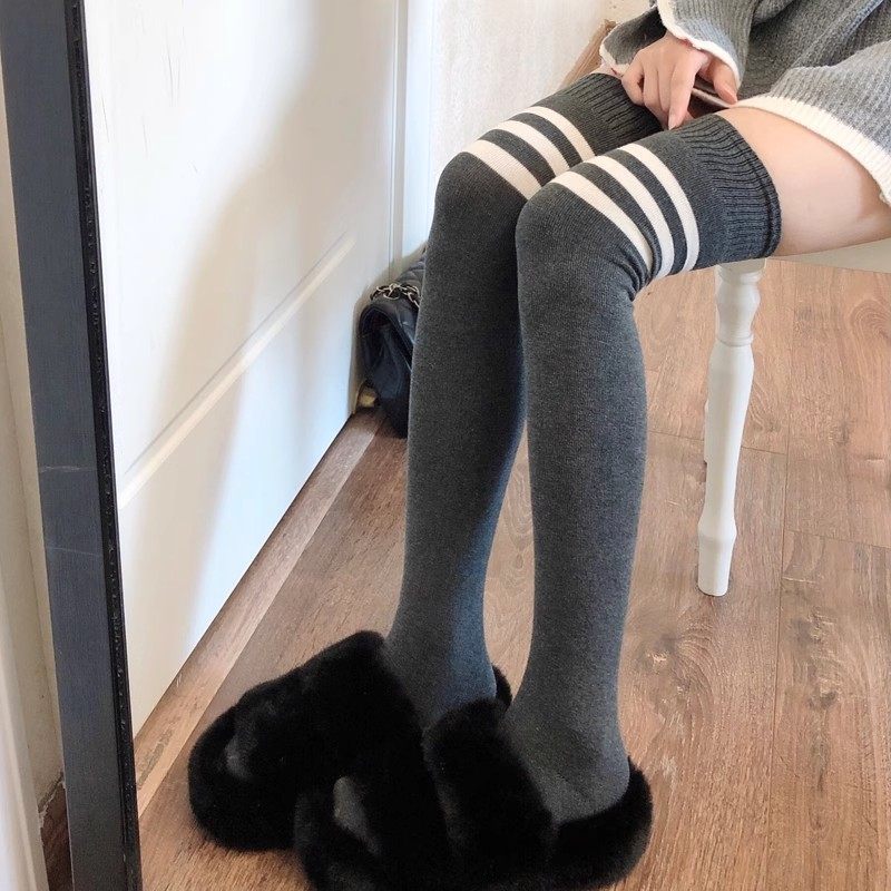 秋冬新款ins过膝袜百搭日系学院风压力袜加厚保暖高级感长筒袜女,女士内衣/男士内衣/家居服,长筒袜,淘宝优惠券,粉丝福利购,淘宝优惠卷