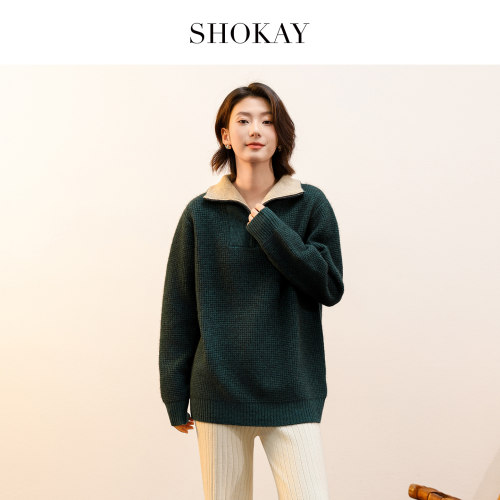 SHOKAY绣嘉100%牦牛绒牦牛绒套衫