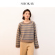 高原 牦牛绒毛衣针织衫 女秋冬款 SHOKAY绣嘉 撞色圆领套衫 旗舰店