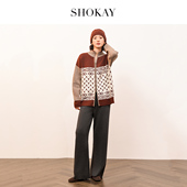 SHOKAY绣嘉 旗舰店 提花外套秋冬男女同款 TA山藏语 牦牛绒藏式