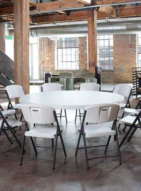 round plastic  banquet table foldable  tables and chairs