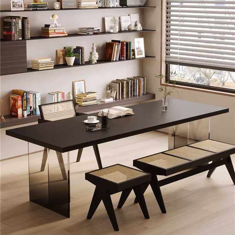 侘寂风实木高档茶桌泡茶桌椅老板办公室书桌碳化黑色阳台大板茶台,农机/农具/农膜,其它农用工具,淘宝优惠券,粉丝福利购,淘宝优惠卷