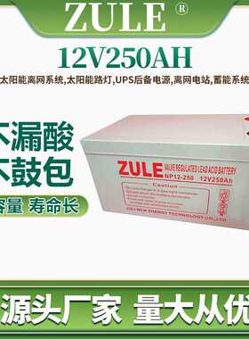 48v铅酸电池12V250AH四个串联家用离网光伏储能电瓶VRLA battery