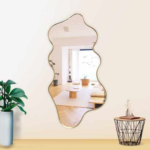 现货秒发北欧异形设计感全身镜家用挂墙壁挂式玄关入户穿衣镜子