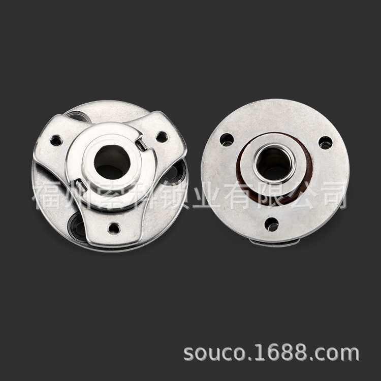 360度任意停转盘带过线孔DP029-2-3圆盘转轴任意停304不锈钢铰链