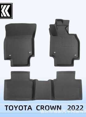 适用于丰田ToyotaCrown轿车混动2022右舵3D全天候材质XPE脚垫地垫