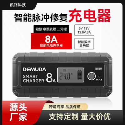 Battery Charger Automotive 6 12 12.8 Volt 8amp for Car AGM