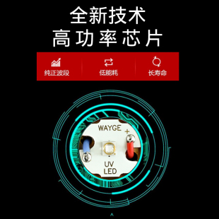 钱币玉石文玩365nm紫外线手电筒荧光灯验钞灯紫光手电筒滤镜