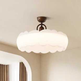 法式中古卧室灯美拉德奶油风主卧吸顶灯创意云朵灯具复古儿童房灯