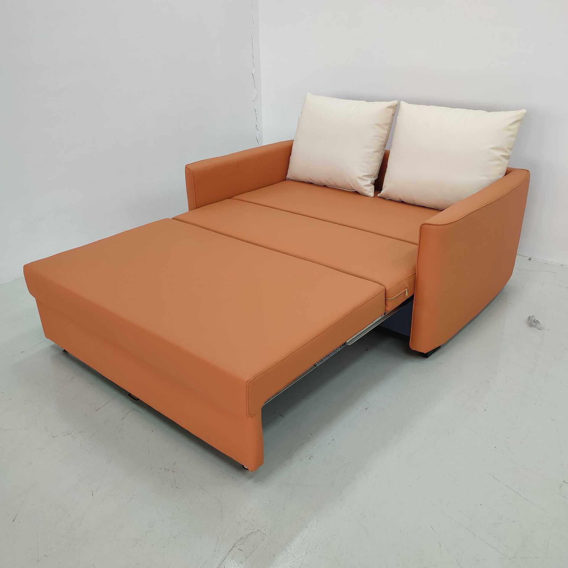 皮艺多功能折叠小户型 陪护 公寓 酒店双人推拉可储物沙发床