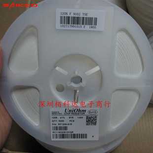 91R0 91Ω 90R ±1% 贴片电阻 1206W4F910JT5E