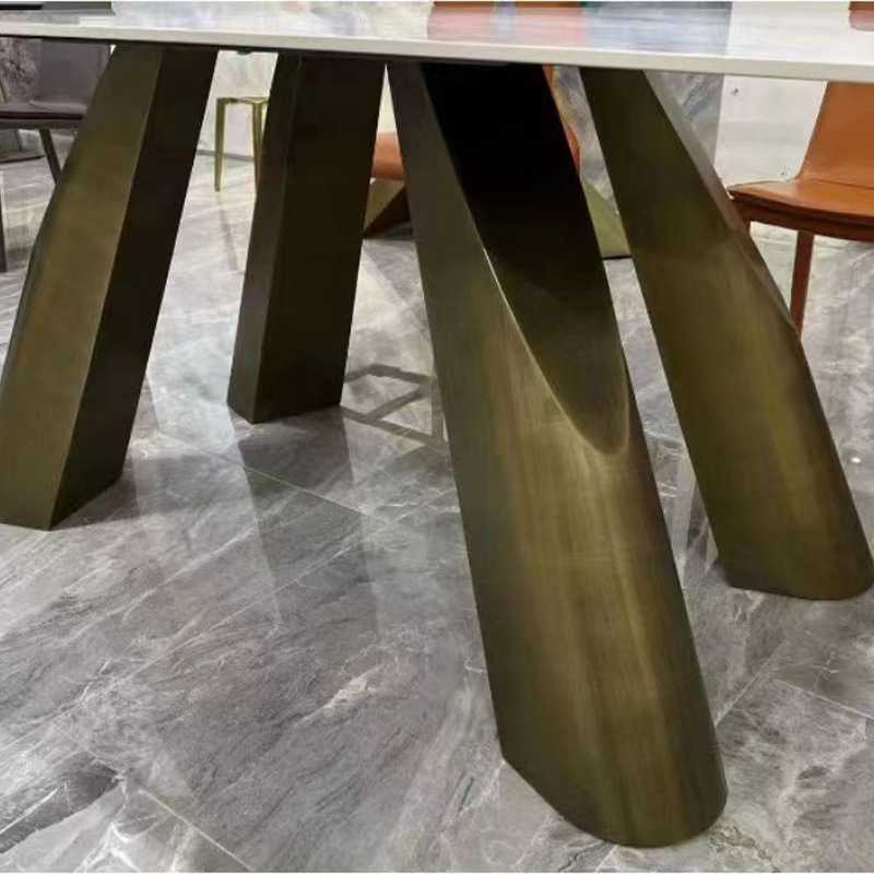 桌腿支架岩板餐桌脚架吧台茶几办公桌架底座不锈钢不锈钢桌腿