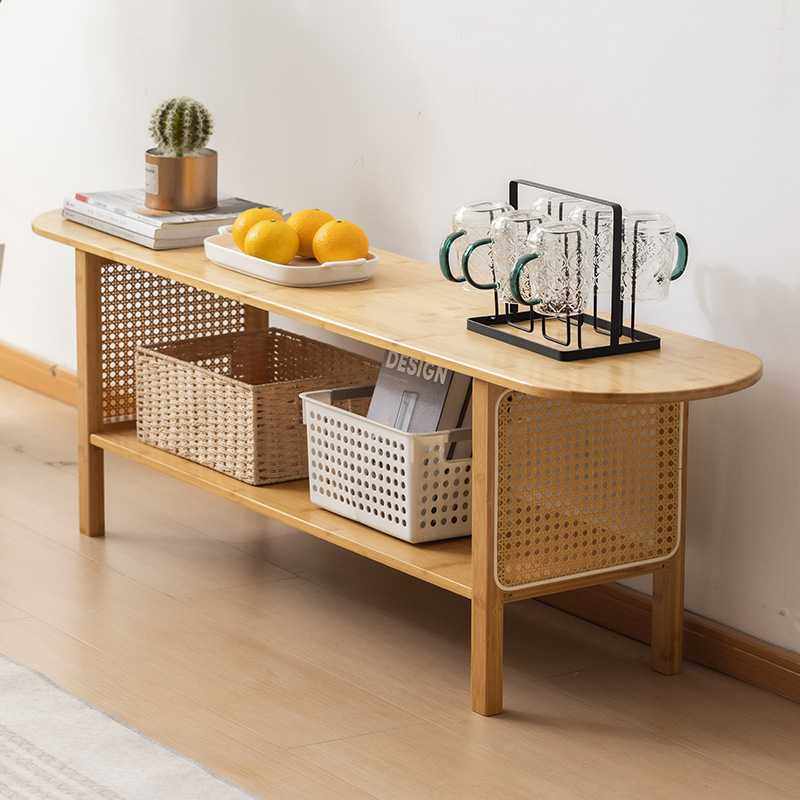 新中式藤编茶几原木风小户型民宿实木圆桌侘寂客厅阳台休闲小茶桌,3C数码配件,摄像机配件,淘宝优惠券,粉丝福利购,淘宝优惠卷