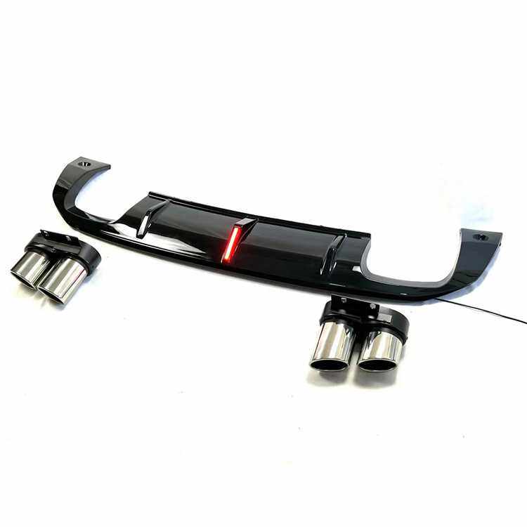 适用于奥迪Q2后唇尾喉改装SQ2四出排气后唇 2022款Q2L