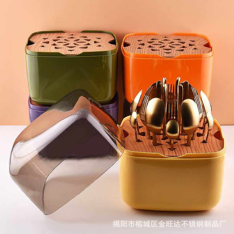 lucky box不锈钢弯柄金色刀叉勺茶勺24件套餐具幸运盒餐具礼品盒,3C数码配件,摄像机配件,淘宝优惠券,粉丝福利购,淘宝优惠卷