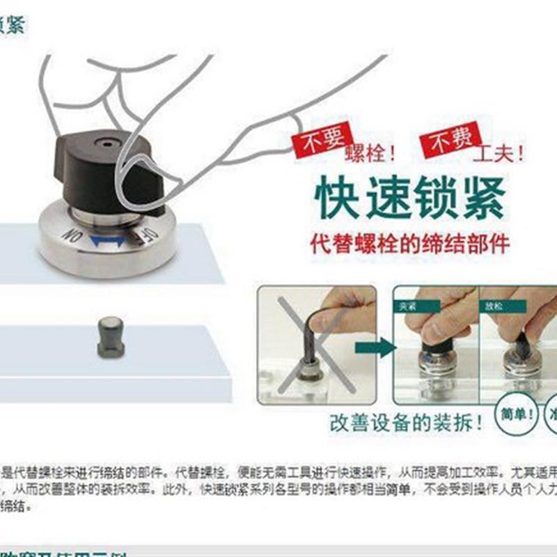 嵌入式 凸轮套QCTH QCTH0834-B 凸轮套  快速锁紧 转拇指型夹紧器