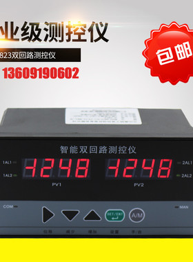WSAT-D823智能双回路测控仪2路压力液位温度数显示报警控制仪表