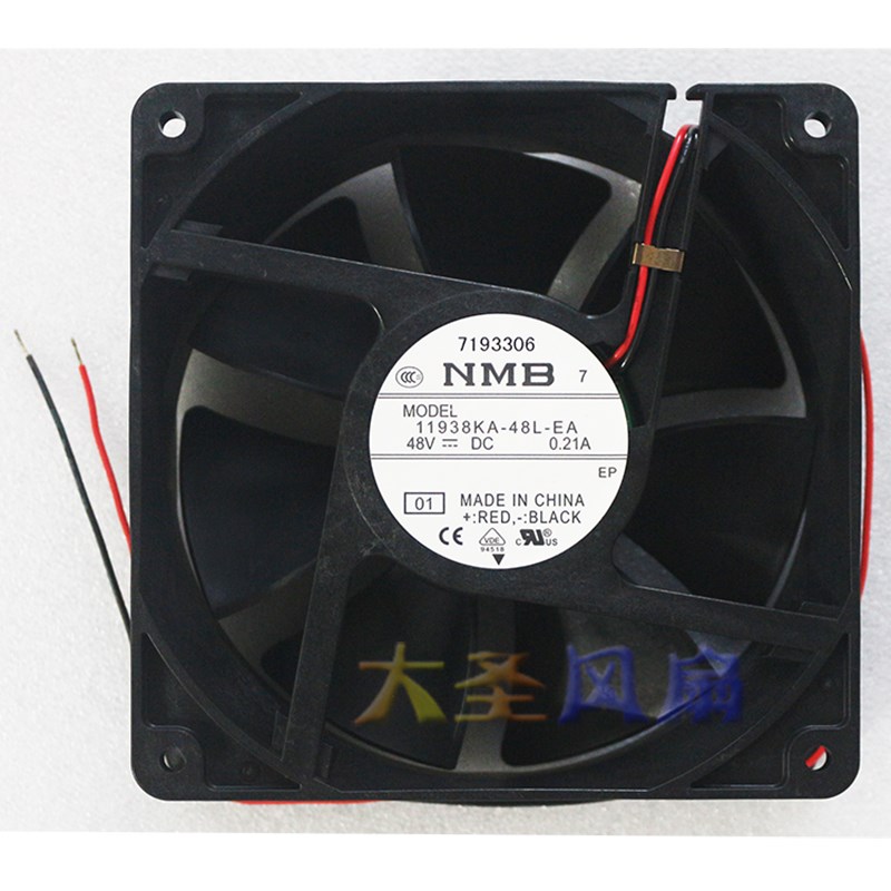 NMB 11938KA-48L-EA 12038 48V 0.21A 12CM变频器双滚珠散热风扇