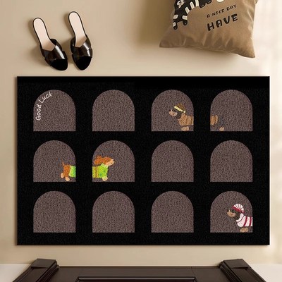 现代简约入户门地垫家用门口丝圈脚垫2025新款防滑耐脏除尘地毯