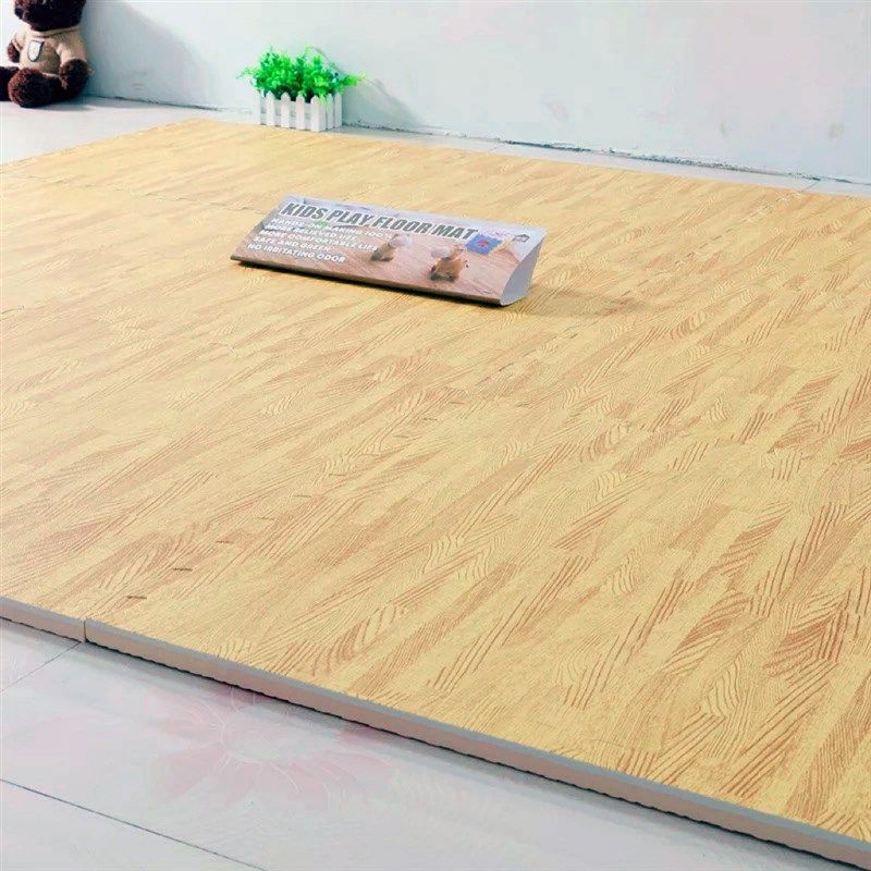 明德仿木纹地垫客厅卧室泡沫拼接地板垫子家用隔音宝宝爬爬垫加厚